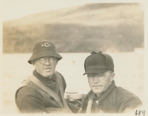 Image: Williams & Riggs in outboard motor boat